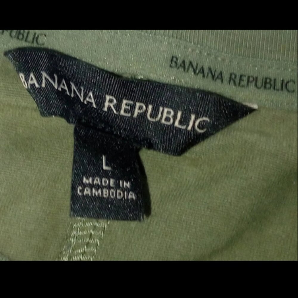 SOLD! Banana Republic Women’s L Green Short Sleeve Knee Length Pullover Dress - Picture 7 of 11